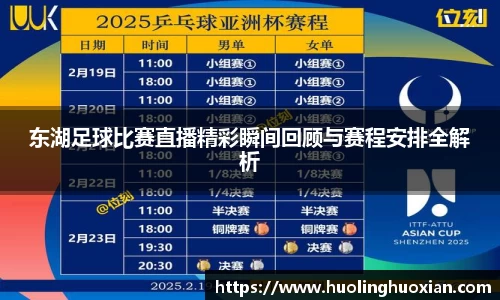 东湖足球比赛直播精彩瞬间回顾与赛程安排全解析