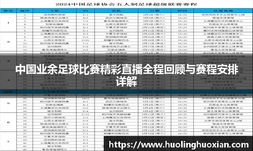 中国业余足球比赛精彩直播全程回顾与赛程安排详解
