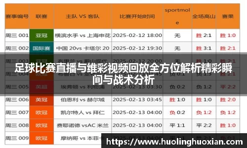 足球比赛直播与维彩视频回放全方位解析精彩瞬间与战术分析